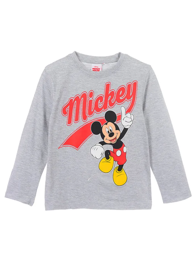 Longsleeve "Mickey" in Grau/ Bunt