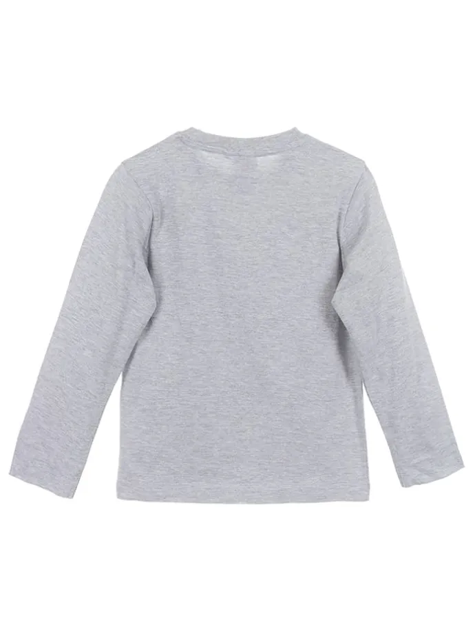 Longsleeve "Mickey" in Grau/ Bunt