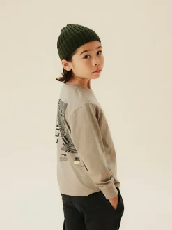 Longsleeve "Obay" in Hellbraun