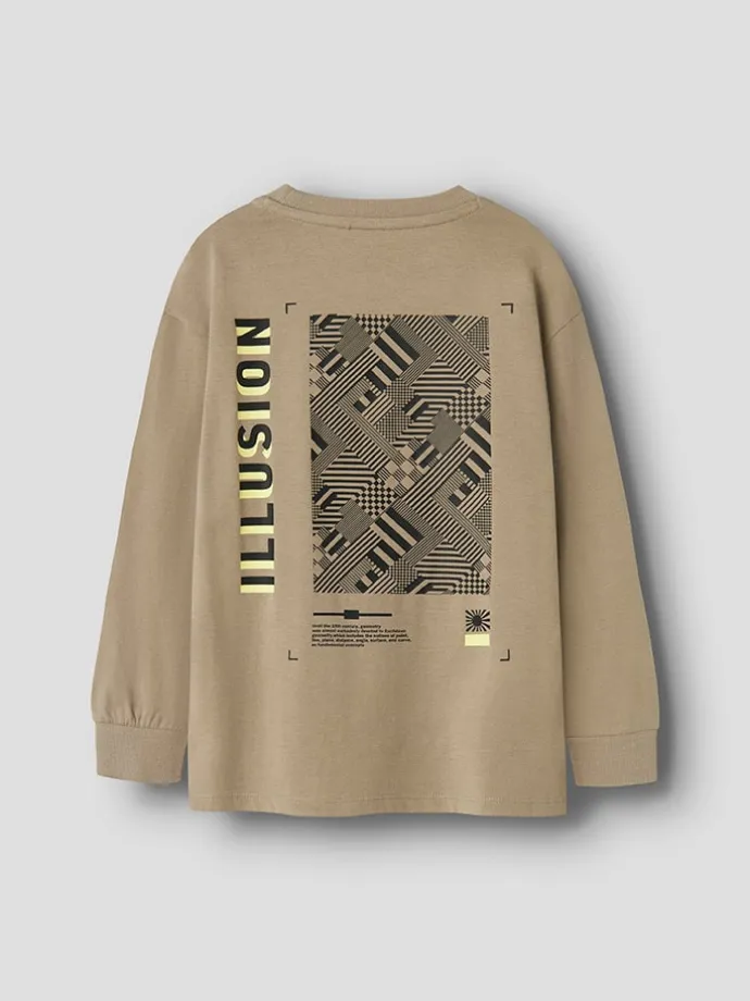 Longsleeve "Obay" in Hellbraun