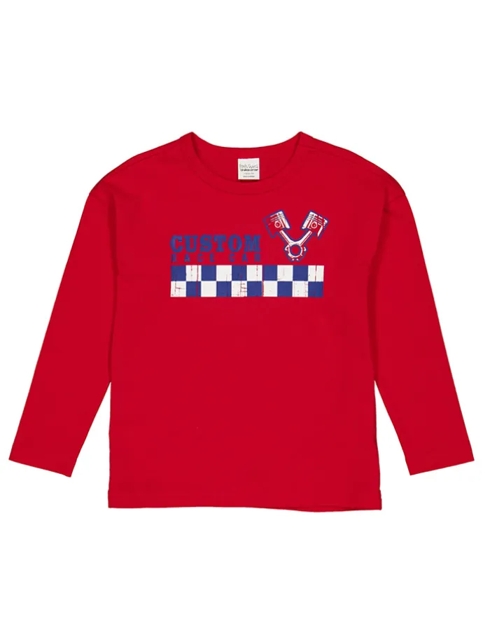 Longsleeve "Racing" in Rot
