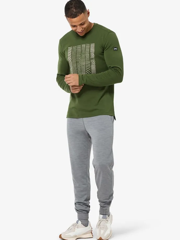 Longsleeve "Wooden Planks Brush" in Khaki