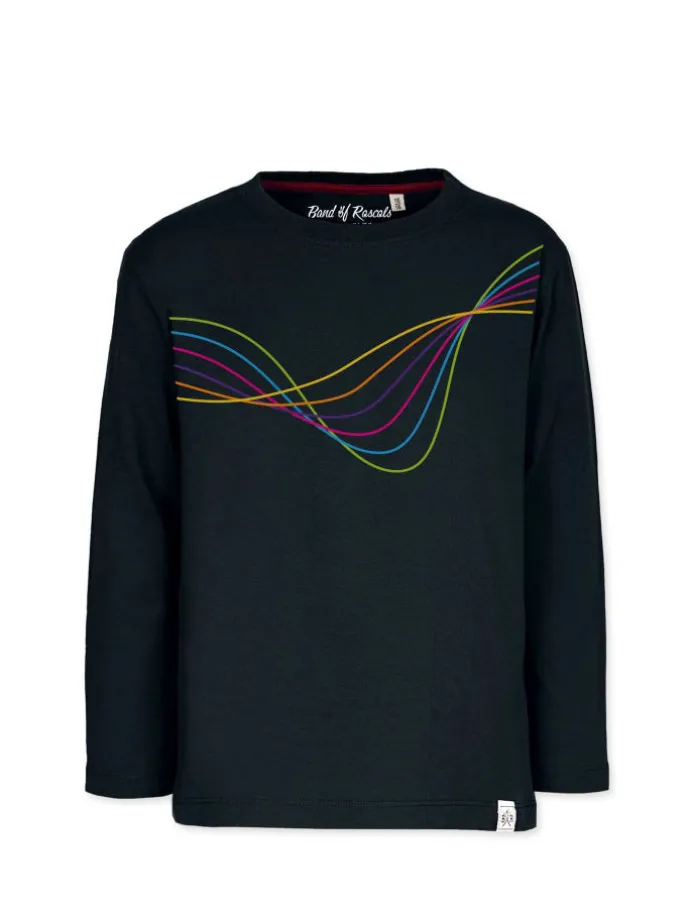 Longsleeves " Frequency " in schwarz