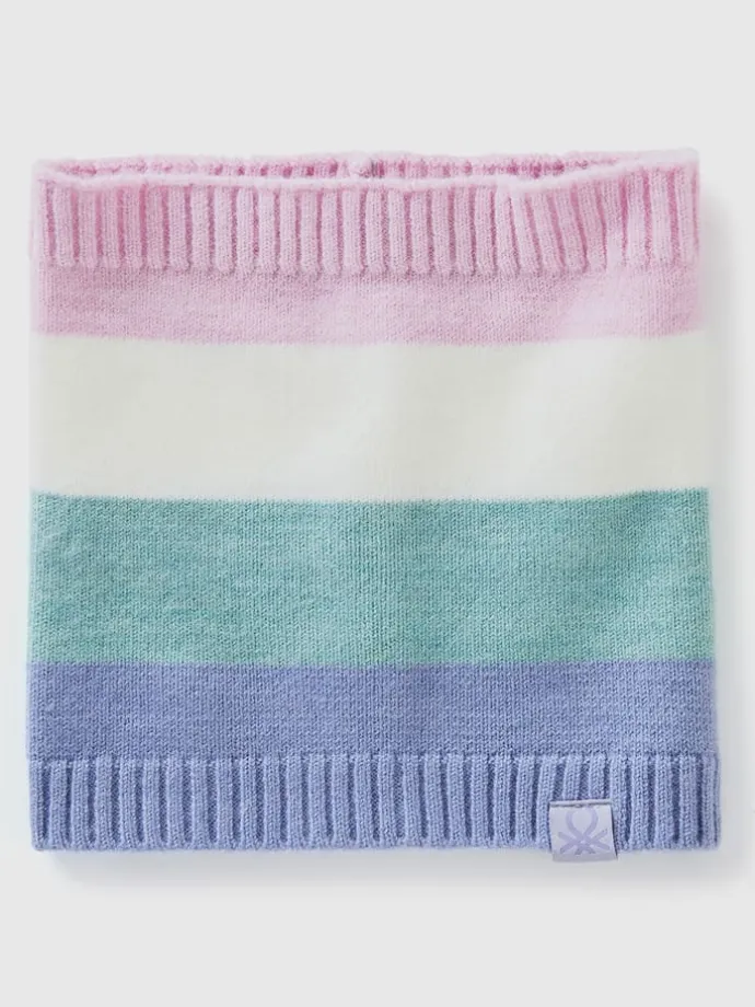 Loop-Schal in Rosa/ Türkis/ Blau