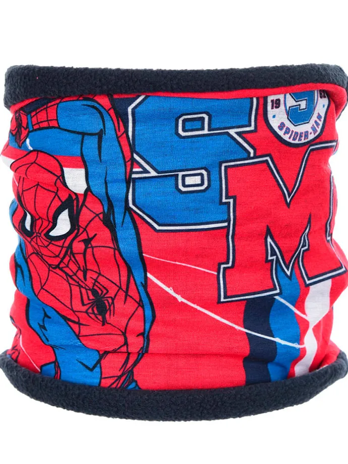 Loop-Schal "Spiderman" in Rot/ Schwarz - (L)58 x (B)26 cm