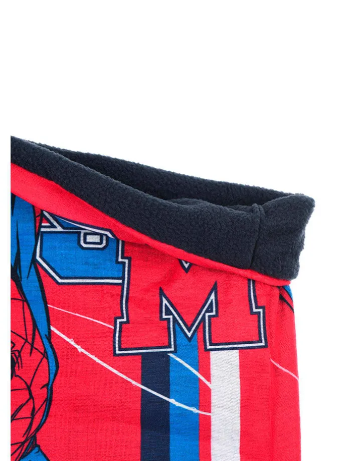 Loop-Schal "Spiderman" in Rot/ Schwarz - (L)58 x (B)26 cm