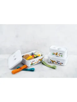 Lunchbox ''Dinos'' in Weiß - 800 ml