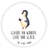 magnet Pinguin Marienkäfer mit Spruch in Weiß