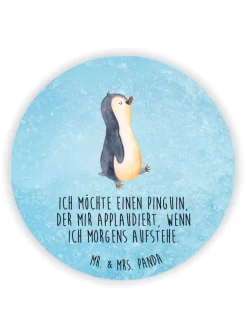 magnet Pinguin mHerzieren mit Spruch in Eisblau