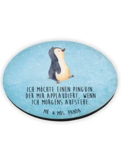 magnet Pinguin mHerzieren mit Spruch in Eisblau