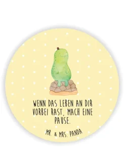 magnet Schildkröte Pause mit Spruch in Gelb Pastell
