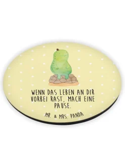 magnet Schildkröte Pause mit Spruch in Gelb Pastell