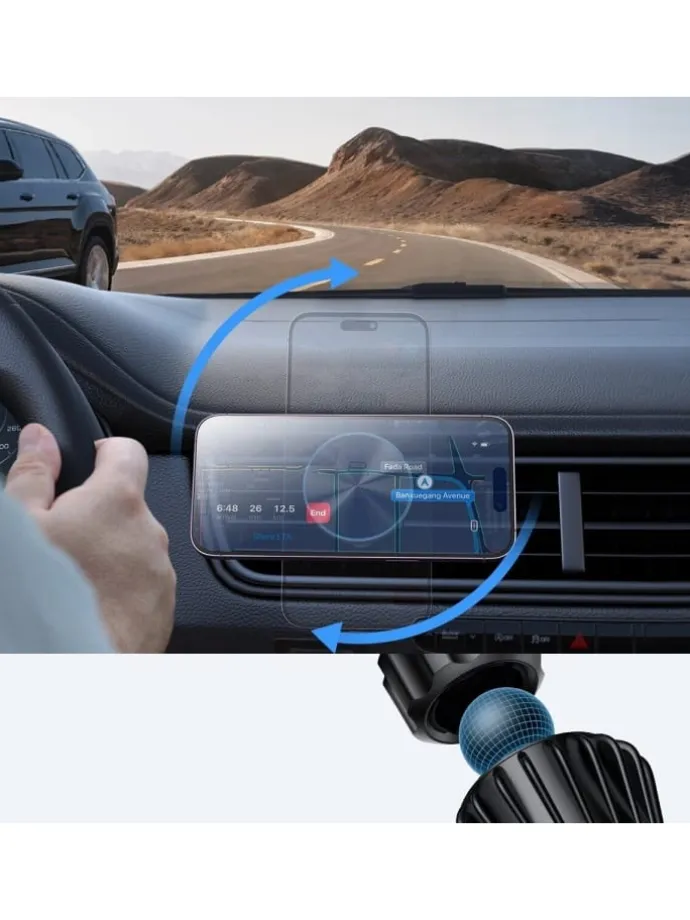 Magnetische Autohalterung 15W kabelloses Ladegerät für Lüftungsschlitze