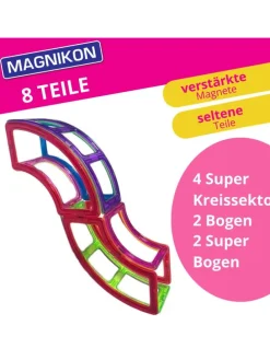Magnetische Bausteine Schlangle - Superbogen 2 Bogen 2 Super Kreissektor 4- ab 3 Jahren