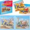 Magnetpuzzle Baufahrzeuge 25 Teile, Magnetische Puzzles ab 2 Jahren