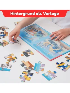 Magnetpuzzle Baufahrzeuge 25 Teile, Magnetische Puzzles ab 2 Jahren