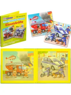 Magnetpuzzle Einsatzkräfte 25 Teile, Magnetische Puzzles ab 2 Jahren
