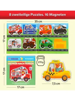 Magnetpuzzle Ordnen nach Farben 16 Teile, Magnet Puzzles ab 2 Jahren