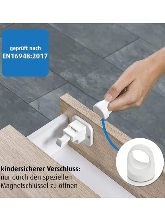 Magnetschloss, 1 Stück in Weiß ab 0 Monate