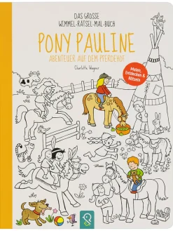 Mal- und Rätselbuch "Pony Pauline - Abenteuer auf dem Pferdehof"