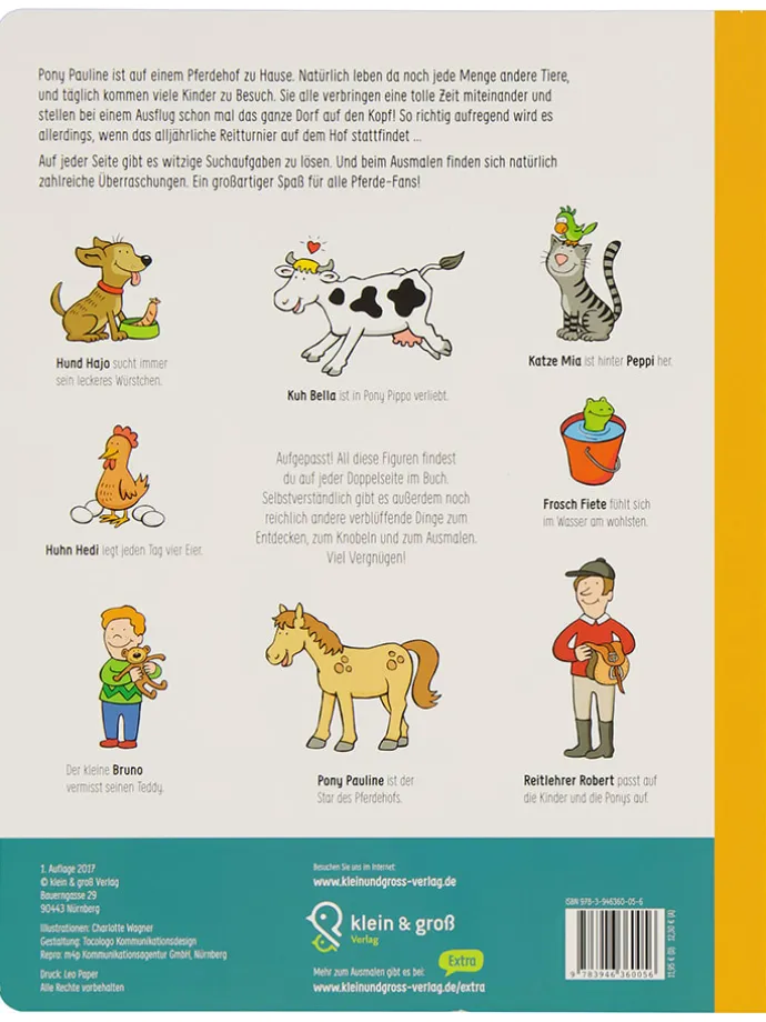 Mal- und Rätselbuch "Pony Pauline - Abenteuer auf dem Pferdehof"