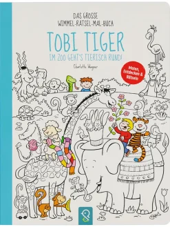 Mal- und Rätselbuch "Tobi Tiger - Im Zoo geht's tierisch rund"