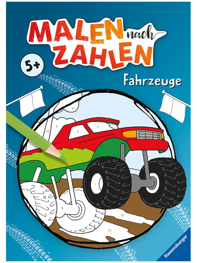 Malbuch "Malen nach Zahlen ab 5: Fahrzeuge"