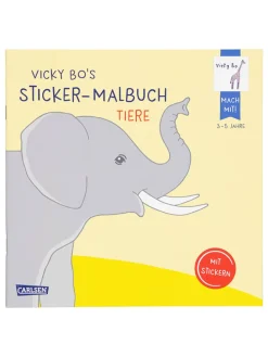Malbuch "Vicky Bo's Sticker-Malbuch Tiere"