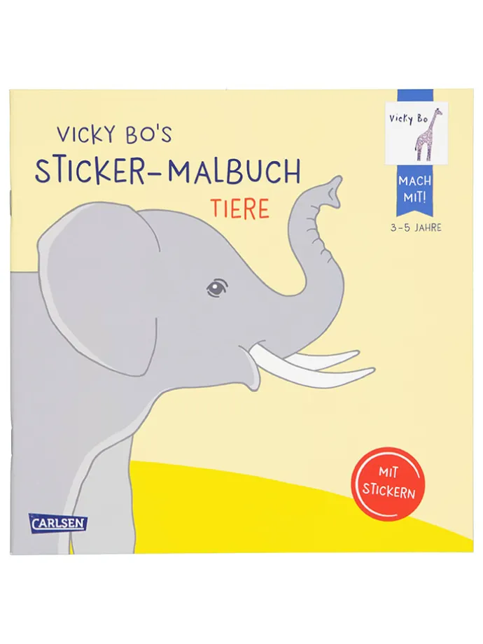 Malbuch "Vicky Bo's Sticker-Malbuch Tiere"