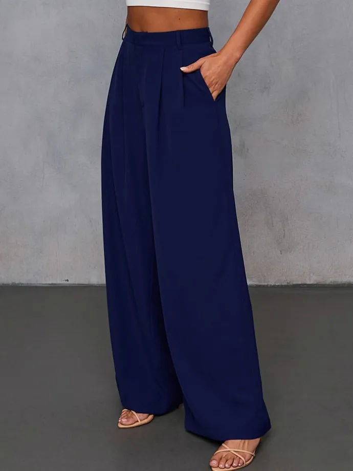 Marlenehose in Dunkelblau