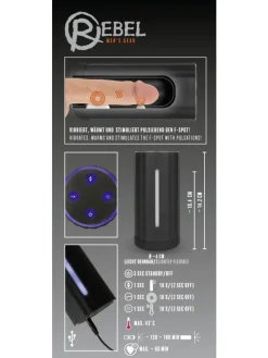 Masturbator Blow Job Masturbator with 3 Functions in schwarz