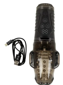 Masturbator Sucking Masturbator with Dual Vibration in schwarz