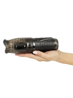 Masturbator Sucking Masturbator with Dual Vibration in schwarz