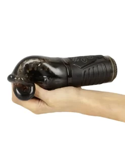 Masturbator Sucking Masturbator with Dual Vibration in schwarz