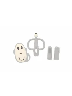 Matchstick Monkey Beißring / Zahnungshilfe Starter Set grau