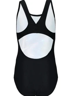 Mädchen Badeanzug Chlorresistent Muscleback Wassersport in schwarz/blau