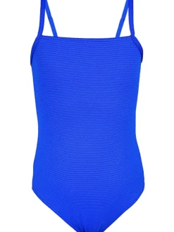 Mädchen Badeanzug mit Spaghettiträgern in blau