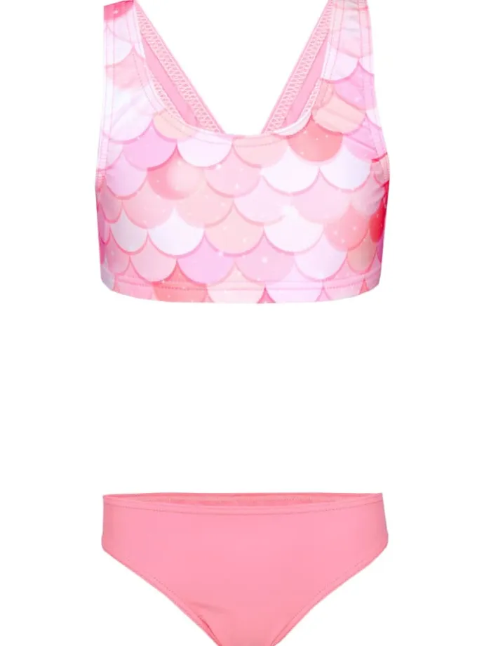 Mädchen Sport Bikini Racerback Bustier & Bikinislip in rosa