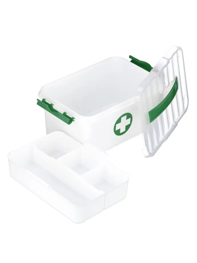Medizinbox in Weiß/ Grün