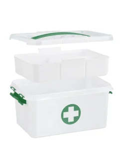 Medizinbox in Weiß/ Grün