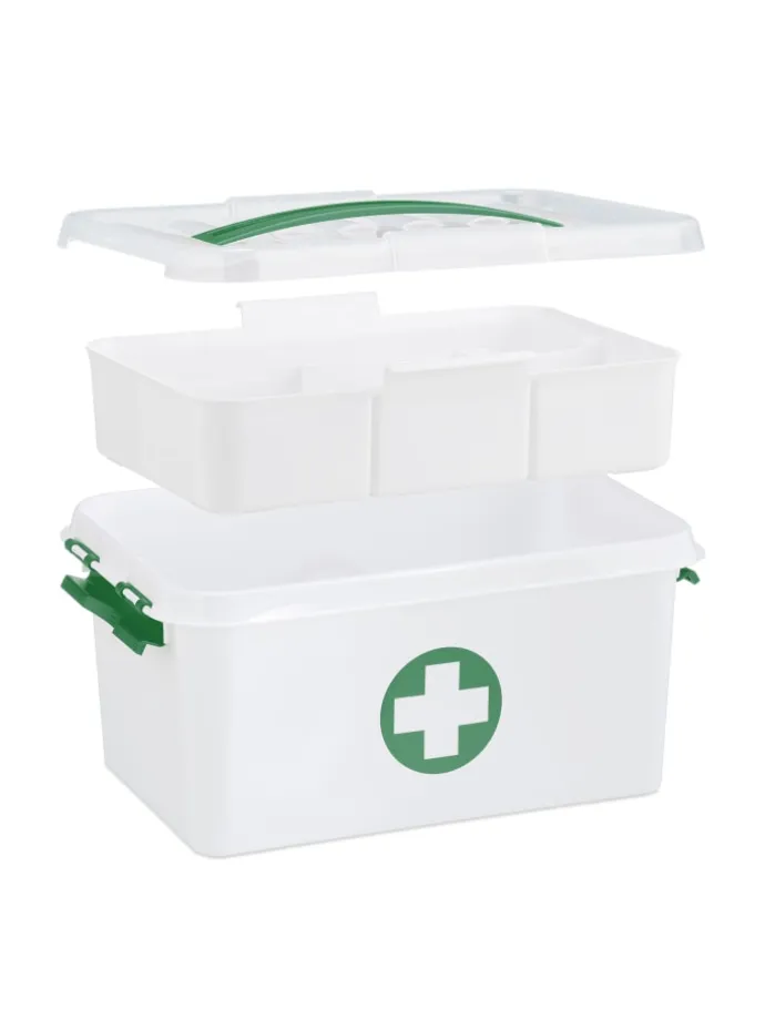 Medizinbox in Weiß/ Grün