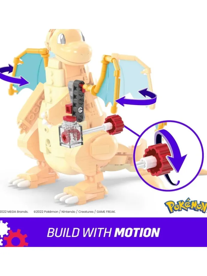 MEGA Pokémon Dragoran 388-tlg.Bauset mit Kurbel Actionfigur 8 Jahren HKT25
