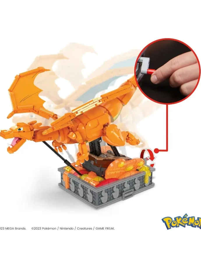 Mega Pokémon Glurak Actionfigur 1664 Teile bewegliche Figur 28 cm 12+