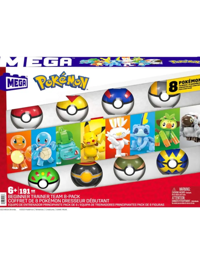 MEGA Pokémon Trainerteam HTJ758 Pokébällen 6+ Pikachu Bisasam Bisasam Schiggy