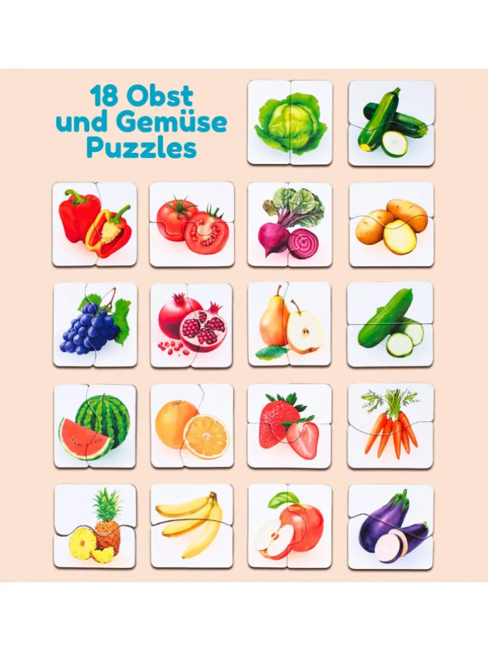 Meine ersten Puzzles Früchte und Gemüse