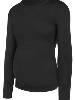 Merino Umstands-Langarm-Shirt Cambria in Anthrazit