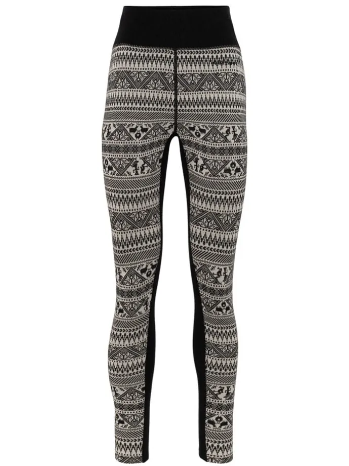 Merinowoll-Thermounterhose "Tale" in Schwarz/ Grau