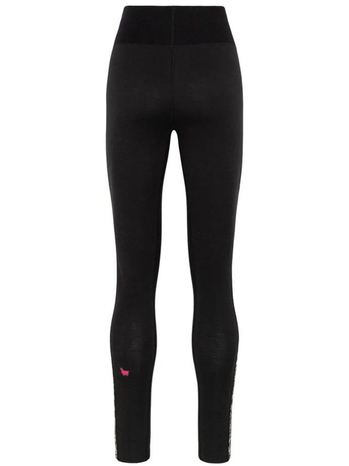 Merinowoll-Thermounterhose "Tale" in Schwarz/ Grau