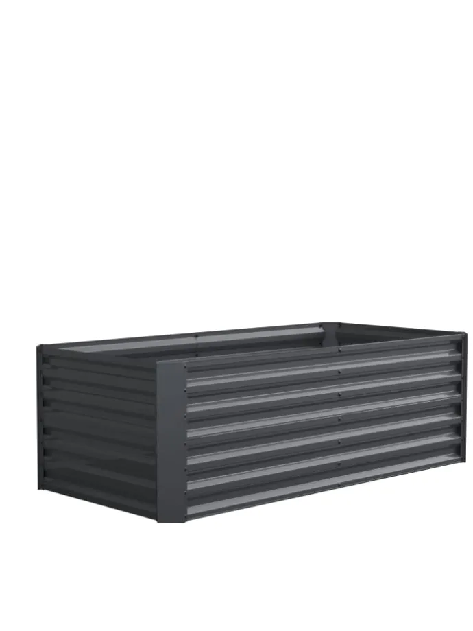 Metall Hochbeet Gartenbeet 180x90 Galdo XL in Schwarz