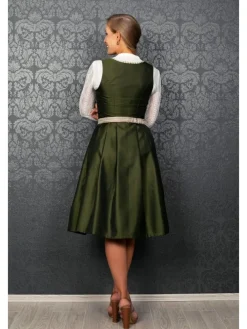 Midi Dirndl Adele in grün, rosé